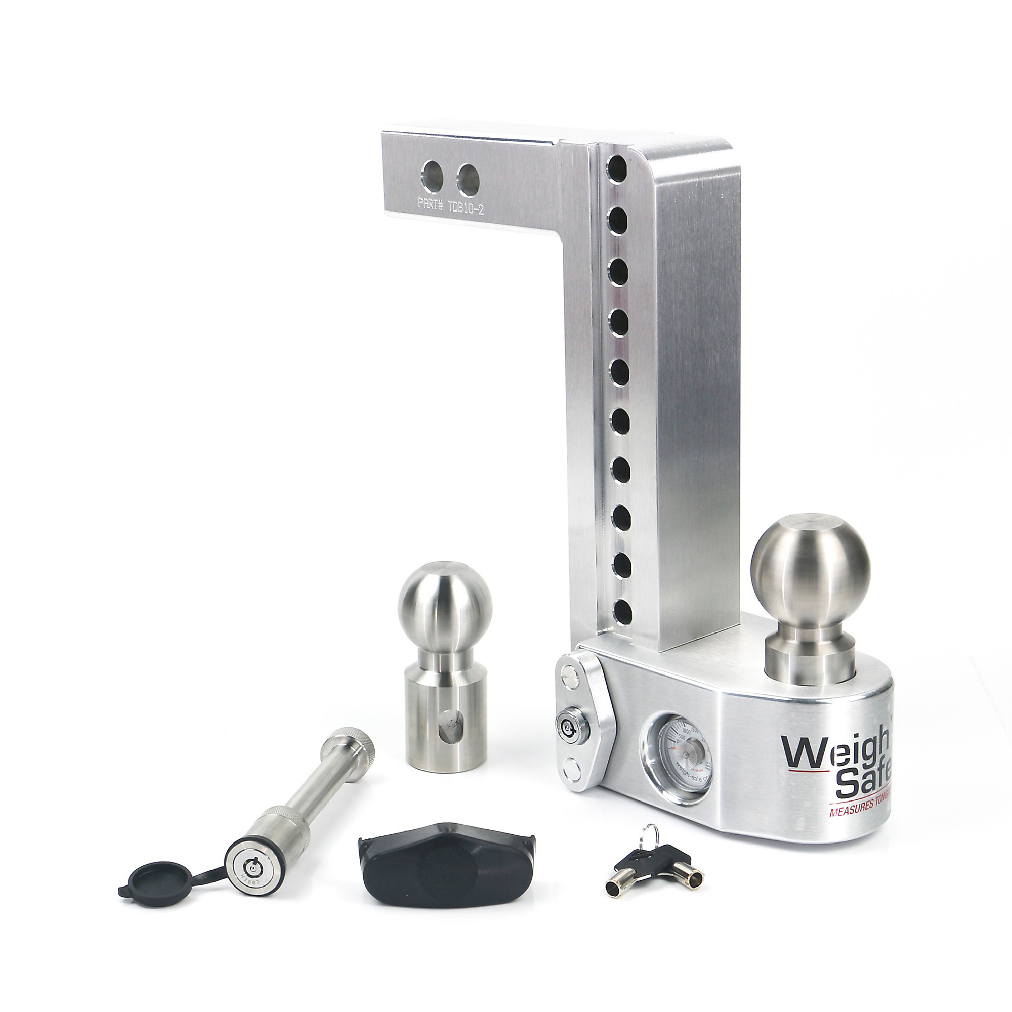 Weigh-Safe Drop Hitch Ball Mount - 10in. Drop, 2in. Shank, 2-5/16in. Ball, 12,500 lb. Capacity, Class V, Model# WS10-2-KA